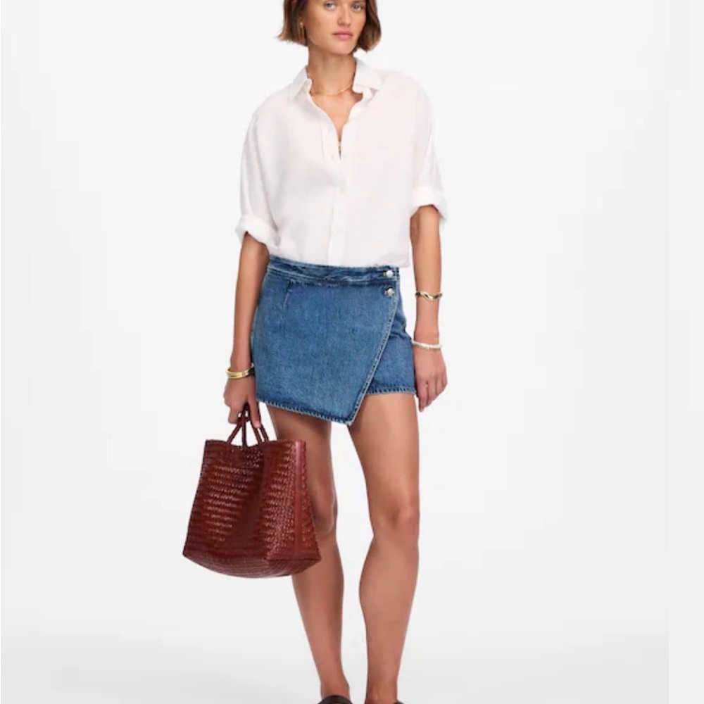 Madwell Denim Wrap Skirt size 24 NWT